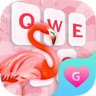 Pink Flamingo Keyboard Theme for Girls-icoon