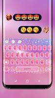 Pink Girl Love Keyboard Glitter Dream Theme Affiche