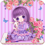 Rose Girl Purple Theme