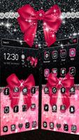Pink Shiny Bow Theme syot layar 2