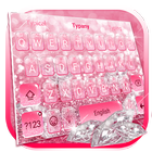 Pink Diamond Glittering Keyboard Theme icône