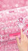 Pink Diamond Glittering Keyboard Theme پوسٹر