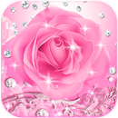 Diamond Pink Rose Theme APK
