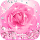 Diamond Pink Rose Theme আইকন