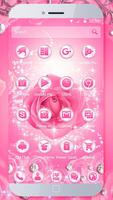 برنامه‌نما Diamond Pink Rose Theme عکس از صفحه