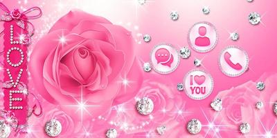 Diamond Pink Rose Theme screenshot 3