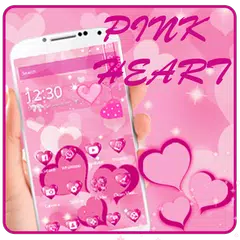 Скачать Розовый сердце Love Theme APK