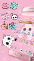 Poster Pink Kitty Cartoon Theme