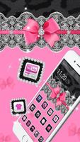 pink black lace theme pink wallpaper स्क्रीनशॉट 1