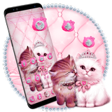 Lovely Cute Pink Cat Theme ícone