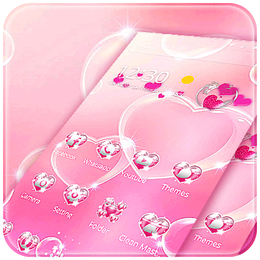Amor bolhas cor de rosa