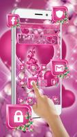 Pink Heart Diamond Theme ภาพหน้าจอ 2