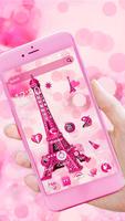 Pink Diamond Eiffel Tower Theme Plakat
