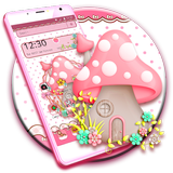 Pink Cute Mushroom icône