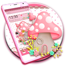 APK Pink Cute Mushroom Theme