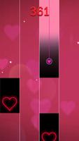 Pink Heart Piano Tiles - Magic Piano Game 2019 captura de pantalla 1