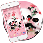 Rosa do amor Panda ícone