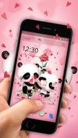 Pink Panda Amor Poster