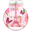 Pink Eiffel Tower Paris Theme APK