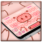 Icona Tema tastiera rosa piggy