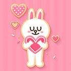Amor do coelho rosa ícone