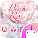 Thème de clavier Rose Rose Emoji APK