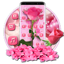 3d pink rose theme APK