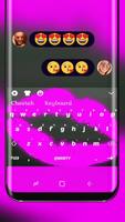 Neon Purple Lip Wallpaper Keyboard โปสเตอร์