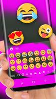 Neon Purple Lip Wallpaper Keyboard تصوير الشاشة 1