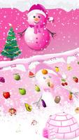 Cute Pink Snowman Typany Keyboard theme اسکرین شاٹ 2