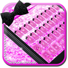 Pink Glitter Keyboard Theme آئیکن