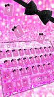 Pink Glitter Keyboard Theme syot layar 1