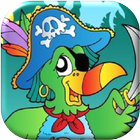 Pirate Parrot. Treasure hunt icône