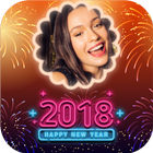 2018 New Year Greetings, Photo Frames & Wishes icon
