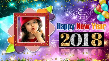 2018 New Year Greetings, Photo Frames & Wishes poster