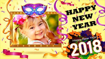 2018 New Year Greetings, Photo Frames & Wishes syot layar 1