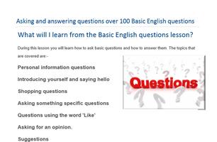 Basic English question answers 截图 1