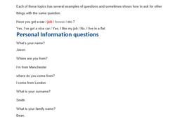 Basic English question answers screenshot 2