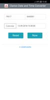 Clarion Date and Time Converter captura de pantalla 1
