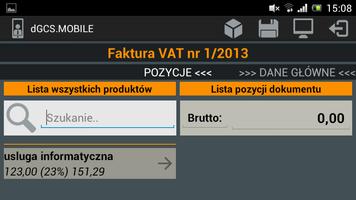 Mobilna Faktura dGCS Free screenshot 1