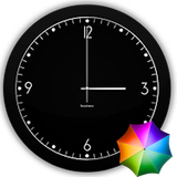 Fabian's Black clock widget icône