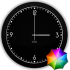 Fabian's Black clock widget أيقونة