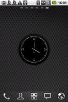 Fabian's Black clock widget تصوير الشاشة 1