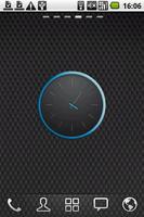 Grey&Blue elegant Clock Widget Affiche