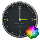 Grey and Green Clock Widget ikona