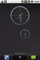 Grey and Green Clock Widget plakat