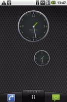 Grey and Green Clock Widget 海报