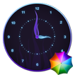 Stylish Glowing Clock Widget
