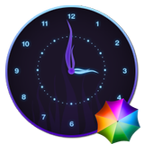 Stylish Glowing Clock Widget icône