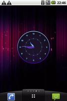 Stylish Glowing Clock Widget Affiche